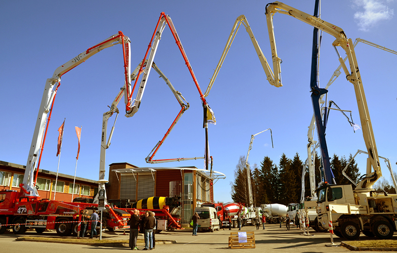 Betongpumper og betongbiler