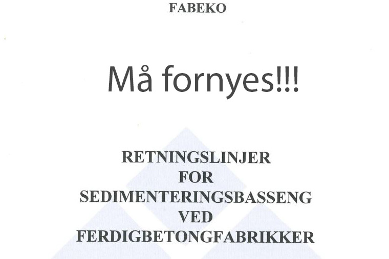Retningslinjer for sedimenteringsanlegg